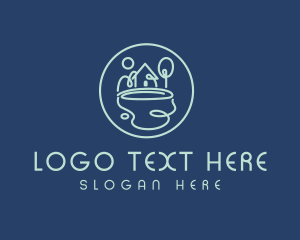 Land Developer - Doodle Lake House logo design