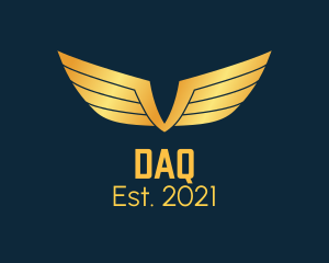 Metallic - Gold Auto Aviation Wings logo design