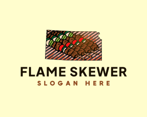 Skewer - Barbecue Grill Kansas logo design