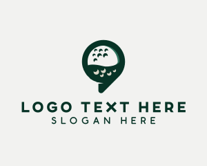 Messaging - Golf Ball Speech Bubble logo design