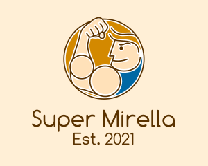 Super Dad Muscle logo design