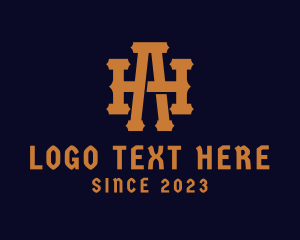 Letter Ha - Classic Gothic Business logo design