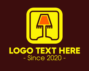 Smartphone - Electric Lamp Mobile Application logo design