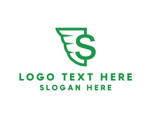 Symbol - Aviation Wing Letter S logo design