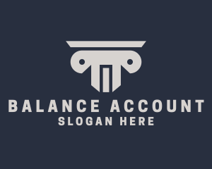 Account - Attorney Law School Pillar logo design