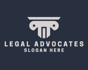 Attorney Law School Pillar logo design