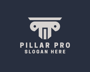 Attorney Law School Pillar logo design