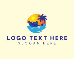 Island - Travel Yacht Tourism logo design