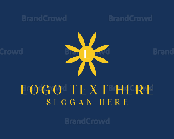 Organic Flower Sun Logo