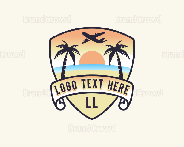 Beach Island Vacation Logo