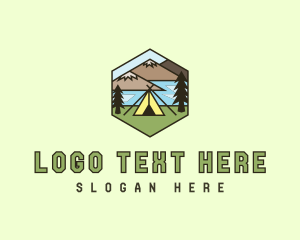 Outdoor - Mountain Adventure Tent logo design