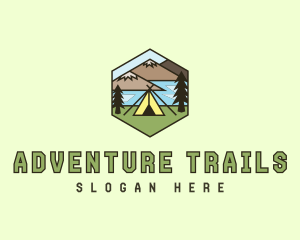 Mountain Adventure Tent logo design