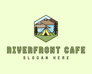 Mountain Adventure Tent logo design