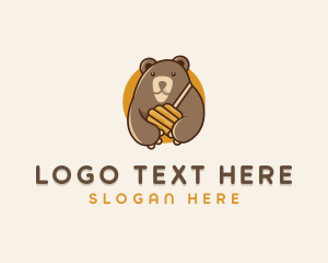 Flavor - Cute Bear Honey logo design