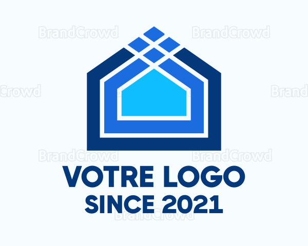 Blue House Lines Logo