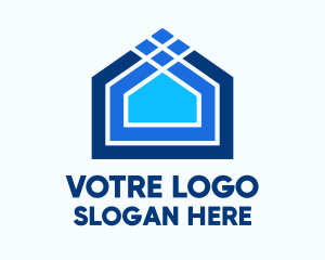 Blue House Lines Logo