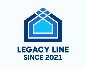 Blue House Lines logo design