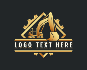 Backhoe - Industrial Digging Excavator logo design