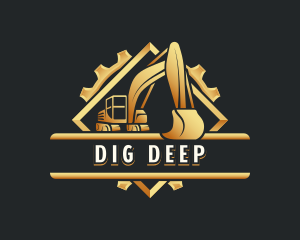 Industrial Digging Excavator logo design