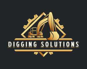 Industrial Digging Excavator logo design