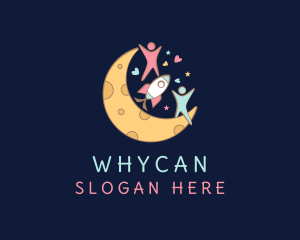 Daycare Center - Rocket Moon Children logo design