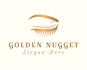 Golden Eyelash Cosmetics logo design