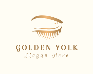 Golden Eyelash Cosmetics logo design