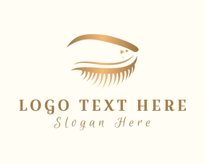 Golden - Golden Eyelash Cosmetics logo design