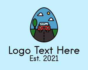 Driver - Road Trip Egg logo design