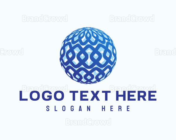 Modern Diamond Sphere Abstract Logo