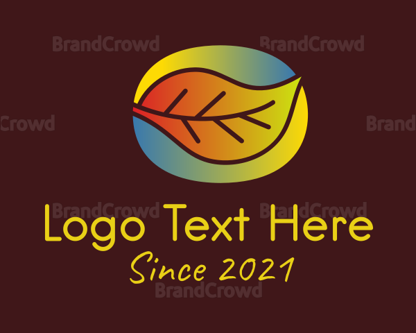 Colorful Gradient Leaf Logo