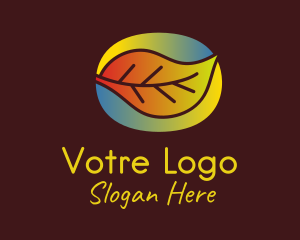 Colorful Gradient Leaf  Logo