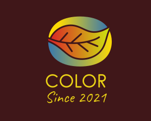 Colorful Gradient Leaf  logo design