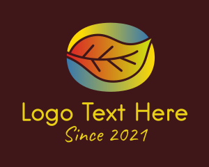 Autumn - Colorful Gradient Leaf logo design