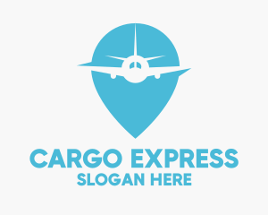 Carrier - Airplane Location Pin logo design