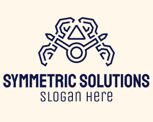 Symmetric - Abstract Symmetric Compass logo design