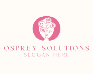 Flower Salon Letter O logo design