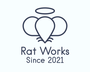 Rat - Minimalist Mouse Halo logo design