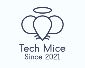 Minimalist Mouse Halo logo design