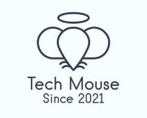 Minimalist Mouse Halo logo design