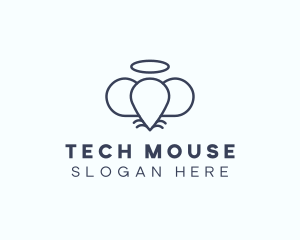 Minimalist Mouse Halo logo design