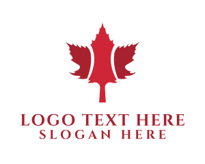 Red Maple Leaf  Logo