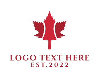 Red Maple Leaf  logo design