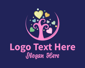 Playhouse - Heart Tree Playground logo design