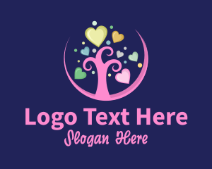 Toy Store - Heart Tree Playground logo design