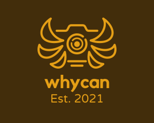 Photo Booth - Golden Winged Camera logo design