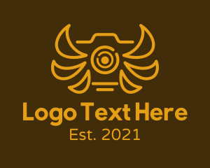 Photo App - Golden Winged Camera logo design