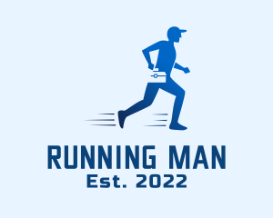 Running Mechanic Man logo design