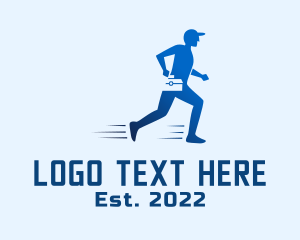 Run - Running Mechanic Man logo design