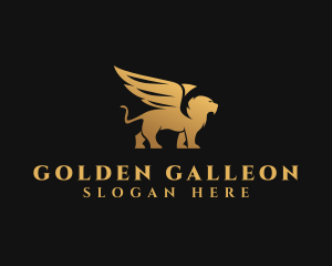 Golden Lion Griffin logo design